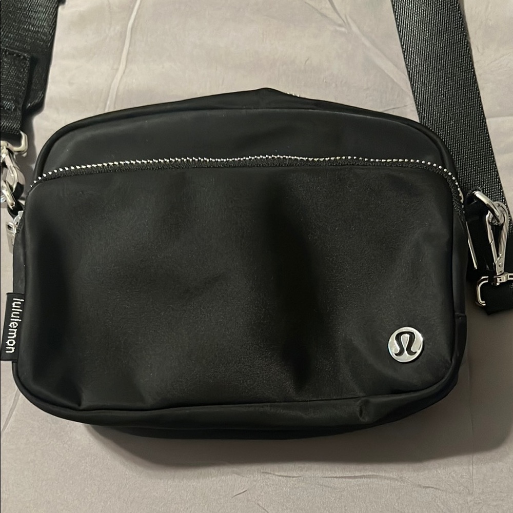 Lululemon Athletica Black Belt Bag with Sleek Design